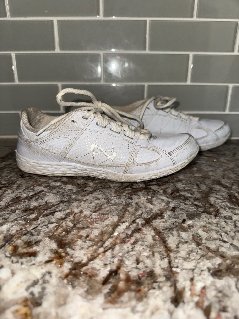 NFINITY White Athletic Cheer Sneakers